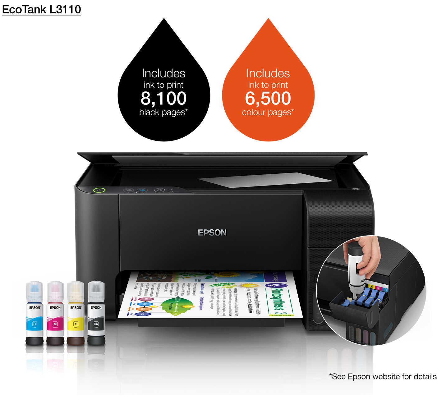 Epson l3110 ink discount