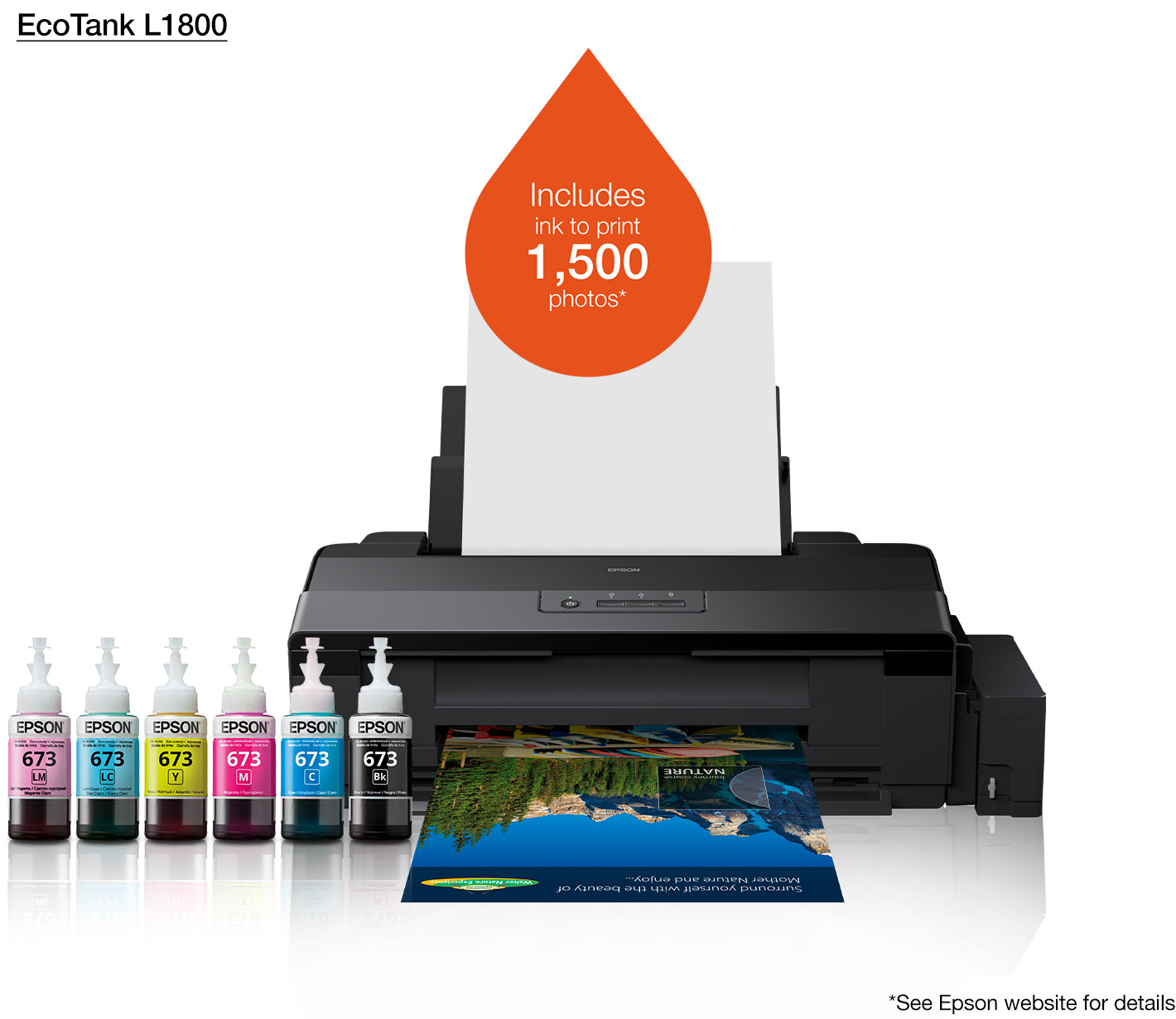 Epson EcoTank L1800 A3 Single Function 6-Colour Photo Ink Tank Printer (NO  BOX)