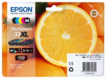 33XL Orange Claria Premium Multipack 5 Farben Tinte