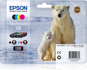 26 Polar bear Claria Premium Multipack 4-colours Ink
