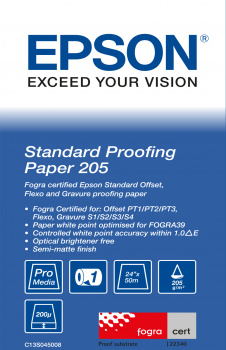 Standard Proofing Paper, 24" x 50m, 205g/m²