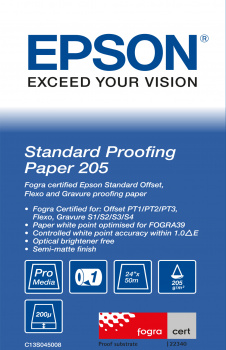 Standard Proofing Paper, 24 Zoll x 50 m, 205 g/m²
