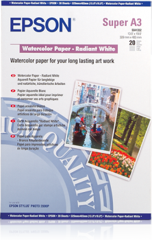 WaterColor Paper - Radiant White, DIN A3+, 190g/m², 20 Sheets