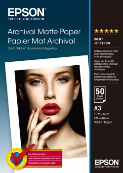 Archival Matte Paper, DIN A3, 189g/m², 50 Sheets