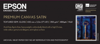 Premium Canvas Satin, 17" x 3 m, 350g/m²