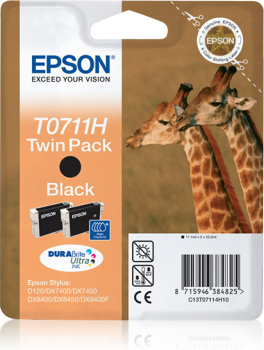 Doppelpack Schwarz T0711H Tintenpatronen DURABrite Ultra