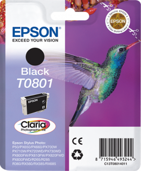 Singlepack Black T0801 Claria Photographic Ink