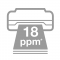 Printing speed 18 ppm