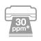 Printing speed 30 ppm