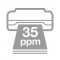 Printing speed 35 ppm